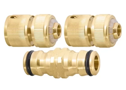 Набор для подключения шланга 1/2" (переходник 2 соединит.аквастоп) латунный  PALISAD 66210 купить в Перми