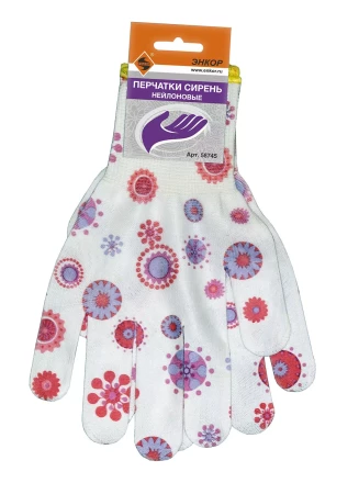 Перчатки нейлоновые Сирень Энкор 1/10 58745 купить в Перми