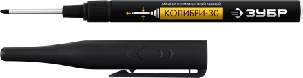ЗУБР Колибри-30 черный, наконечник L 30 мм,  2.8 мм, перманентный маркер для отверстий (06338-2) купить в Перми