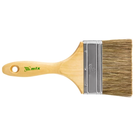 Кисть плоская &quot;Евро&quot; 4&quot;, смешанная щетина, деревянная ручка MTX 83082 купить в Перми