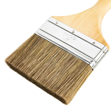 Кисть плоская &quot;Евро&quot; 4&quot;, смешанная щетина, деревянная ручка MTX 83082 купить в Перми