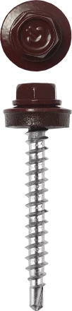 Саморезы ЗУБР &quot;ПРОФЕССИОНАЛ&quot; окраш., RAL 3005 темно-красн., для крепл. кров. матер. к дерев. обреш., 4.8x35мм, 380шт 4-300315-48-035-3005 купить в Перми