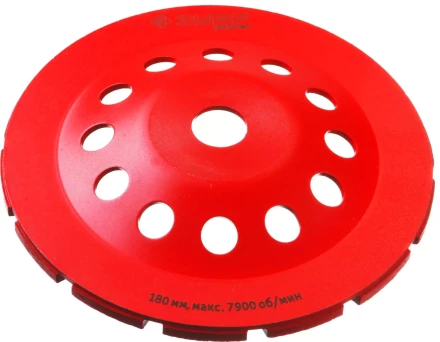 Чашка алмазная шлифовальная по бетону ЗУБР &quot;МАСТЕР&quot; сегментная двухрядная, 180мм 33376-180 купить в Перми