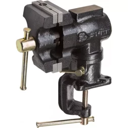 Тиски ЗУБР "МАСТЕР" настольные поворотные в 2-х плоскостях, с 2 зажимами, 63/37мм 32480