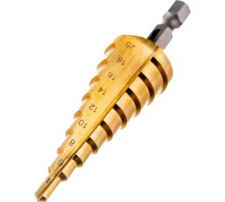 Сверло ступенчатое HSS-TiN с прямым желобком, 4-20x75, 1/4&quot; (Makita D-40129) купить в Перми