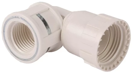 Переходник угловой 90° ЗУБР &quot;ШиреФит&quot; &quot;накидная гайка - внутренняя резьба&quot;, 20мм-1/2&quot; 51484-20-1/2 купить в Перми