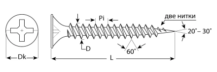 Саморезы СГМ гипсокартон-металл промфасовка серия ПРОФЕССИОНАЛ купить в Перми