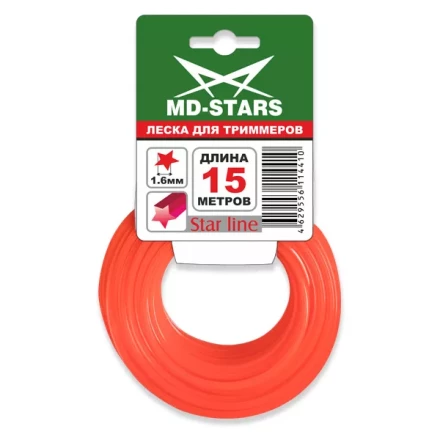 Леска для триммера STAR LINE (звездочка) 2,4MMX15M купить в Перми