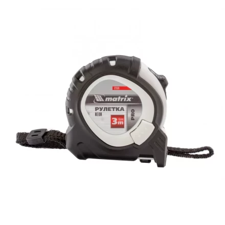 Рулетка Neon 3 м x 16 мм обрезиненный корпус 3 фиксации Pro Matrix 32590 купить в Перми