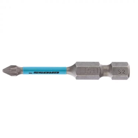 Набор бит торсионных PH1x50 мм для ударных шуруповертов 2 шт. Gross 11485 купить в Перми