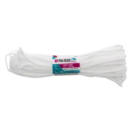 Шнур бельевой полипропиленовый с сердечником, 3 мм, L 20 м, белый, Home Palisad 937065 купить в Перми