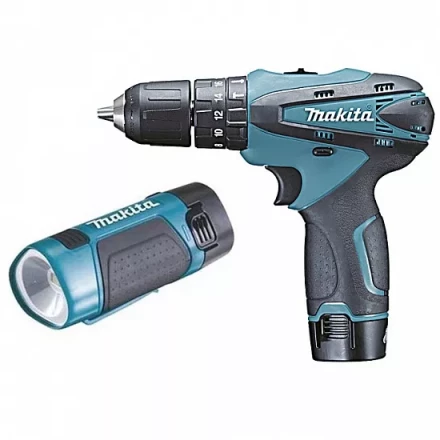 Дрель-шуруповерт аккумуляторная Makita НР330DWLE ударный купить в Перми