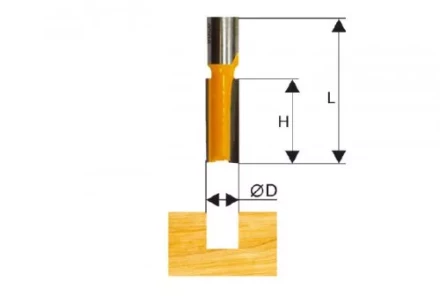 Фреза пазовая прямая ф22х25мм хв. 8мм Энкор 46019 купить в Перми
