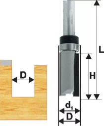 Фреза кромочная прям ф12,7х26мм хв 8мм ДСП Энкор 28061
