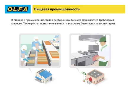 Нож OLFA, безопасный с трапециевидным лезвием OL-SK-12 купить в Перми