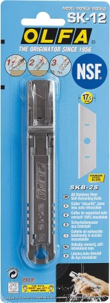 Нож OLFA, безопасный с трапециевидным лезвием OL-SK-12 купить в Перми