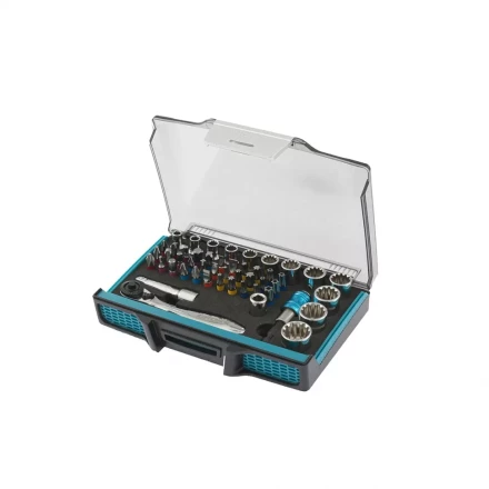 Трещотка с набором бит и торцевых головок, Адаптер и удлинитель, 49 штук,  S2 Gross 11600 купить в Перми