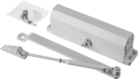 Доводчик дверной ЗУБР &quot;ПРОФЕССИОНАЛ&quot;, для дверей массой до 100 кг, цвет белый 37911-100 купить в Перми