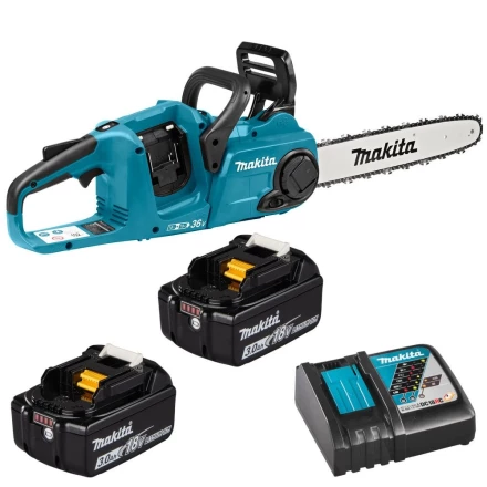 Пила цепная аккум. LXT Makita DUC353RF2, 14&quot;/35см, 3/8&quot;, (2xBL1830B, DC18RC) купить в Перми