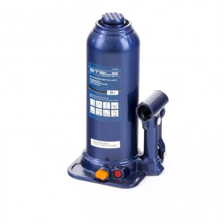 Домкрат гидравлический бутылочный 8 т h подъема 222-447 мм Stels 51165 купить в Перми