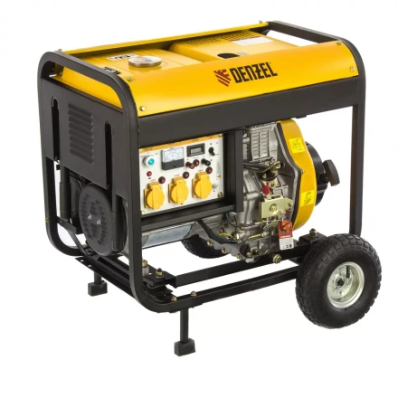 Генератор дизельный DENZEL DD6300Е электростартер 94657 купить в Перми