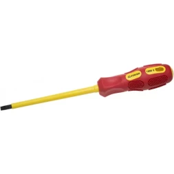 Отвертка STAYER "PROFESSIONAL" "MAX-GRIP" диэлектрическая, двухкомпонентная рукоятка, Cr-V, SL 5,5x125мм 25827-05-125 G