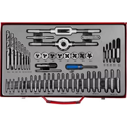 Набор метчиков и плашек ЗУБР &quot;МАСТЕР&quot;, сталь 9ХС, 52 предмета 28130-H52_z01 купить в Перми