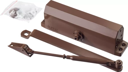 Доводчик дверной ЗУБР &quot;ПРОФЕССИОНАЛ&quot;, для дверей массой до 100 кг, цвет коричневый 37912-100 купить в Перми