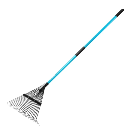 Грабли веерные стальные, 570х1520 мм, 24 зуба, фибергласовый черенок, ПВХ накладка, LUXE// Palisad 617199 купить в Перми