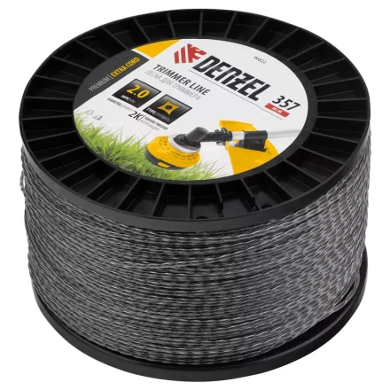 Леска для триммера двухкомпонентная витой квадрат, 2,0мм х 357м, на DIN катушке EXTRA CORD// Denzel 96822 купить в Перми