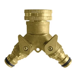 Распределитель латунный 2-х канальный G 1/2" G 3/4" Кратон 5 01 04 059