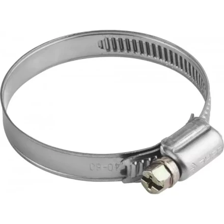 Хомуты ЗУБР &quot;ЭКСПЕРТ&quot;, нерж. сталь, накатная лента 9 мм, 40-60 мм, 5 шт 3787-40-60 купить в Перми