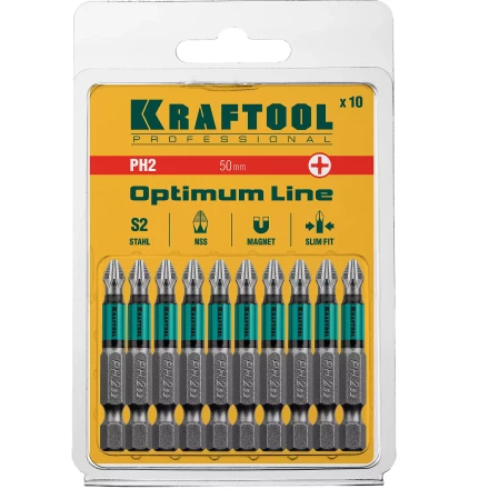 Биты KRAFTOOL OPTIMUM PH 26122-2-50-10 купить в Перми