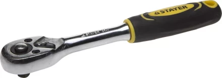 Трещотка для торцовых головок STAYER &quot;PROFI&quot;, Сr-V сталь, 45 зубцов, 1/4&quot; 27786-1/4 купить в Перми