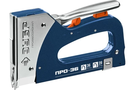 ЗУБР Про-36, тип 36 (L) калибр 20GA (10 - 14 мм)/28, кабельный рессорный степлер, Профессионал (31580) купить в Перми