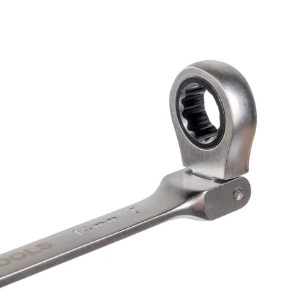 Набор гаечных комбинированных трещоточных ключей с шарниром КВТ НТКШ-6 (8–17 мм), 6 шт. (91950) купить в Перми