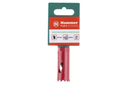 Коронка биметаллическая HAMMER Ф20х38мм 1/2&quot; BiMETALL (224-002) купить в Перми
