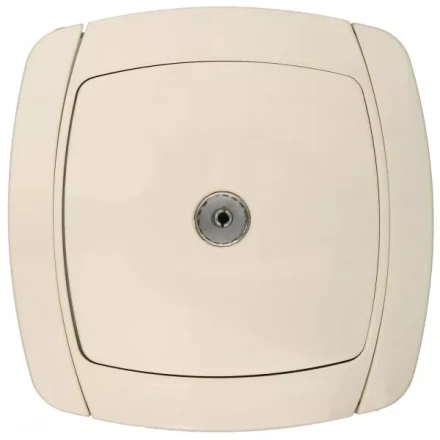 Розетка СВЕТОЗАР &quot;CITY LIGHT&quot; телевизионная одинарная в сборе, цвет бежевый SV-54215-B купить в Перми