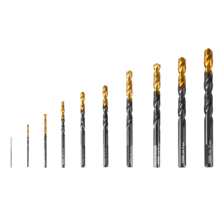 Набор сверл по металлу, 1-10 мм, HSS-Tin, Golden Tip, 10 шт Denzel 72316 купить в Перми