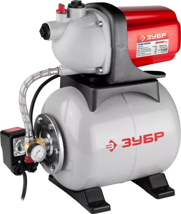 Станция насосная ЗУБР, пропускная способность 55л/мин, 800Вт ЗНАС-800 купить в Перми
