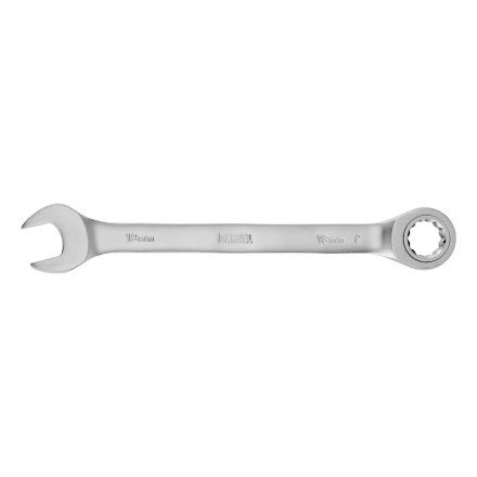 Ключ комбинированный трещоточный, 18 мм, CrV, матовый хром// Denzel 14712 купить в Перми