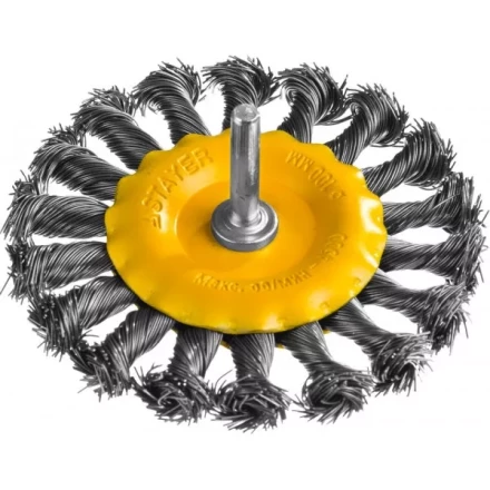 STAYER &quot;PROFESSIONAL&quot;. Щетка дисковая для дрели, жгутированная стальная проволока 0,5мм, 100мм 35115-100 купить в Перми