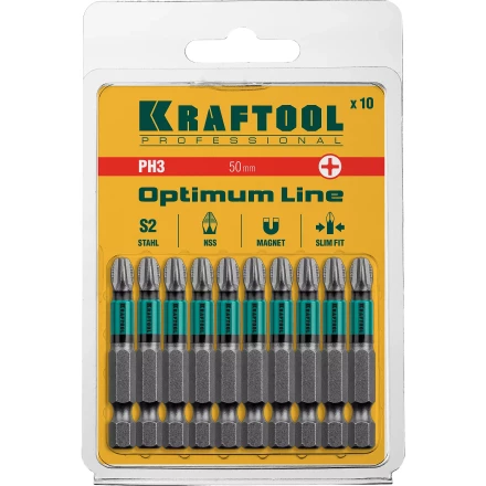 Биты KRAFTOOL OPTIMUM PH 26122-3-50-10 купить в Перми