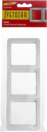 Панель СВЕТОЗАР &quot;ГАММА&quot; тройная вертикальная, цвет белый SV-54149-W купить в Перми