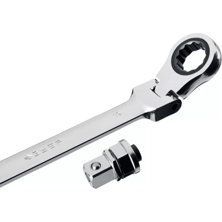 Наборы трещоточных комбинированных ключей шарнирных с адаптерами серия ПРОФЕССИОНАЛ купить в Перми