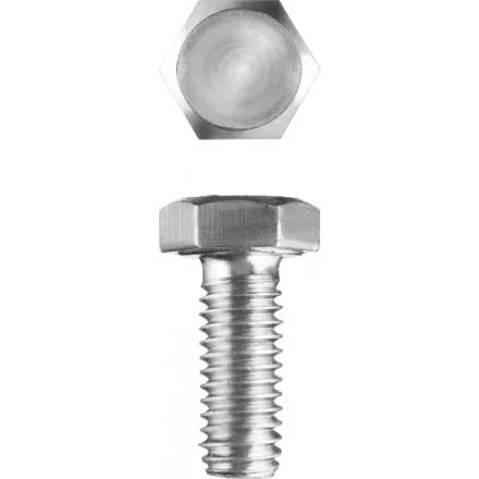 Болт ЗУБР &quot;МАСТЕР&quot; с шестигранной головкой, ГОСТ 7798-70, класс прочности 5.8, оцинкованный, M5x12мм, 5кг 303080-05-012 купить в Перми