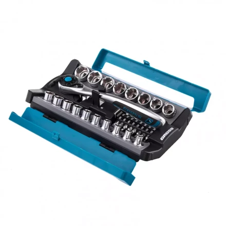 Набор торцевых головок трещотка 120 зубьев 36 предметов 1/2&quot; CrV Gross 14144 купить в Перми