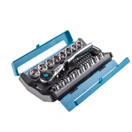 Набор торцевых головок трещотка 120 зубьев 36 предметов 1/2&quot; CrV Gross 14144 купить в Перми