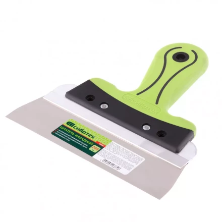 Шпатель фасадный нержавеющая сталь 200 мм двухкомпонентная ручка  Сибртех 85581 купить в Перми