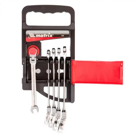Набор ключей комбинированных Matrix трещоточных шарнирных 5 шт 14794 купить в Перми